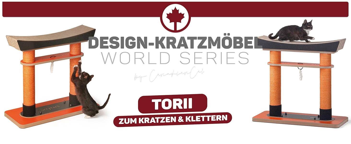 Драбина-подряпування для котів Torii від CanadianCat Company | Драбина-подряпування, стовпчик для дряпання | 68 x 28 x 65 см