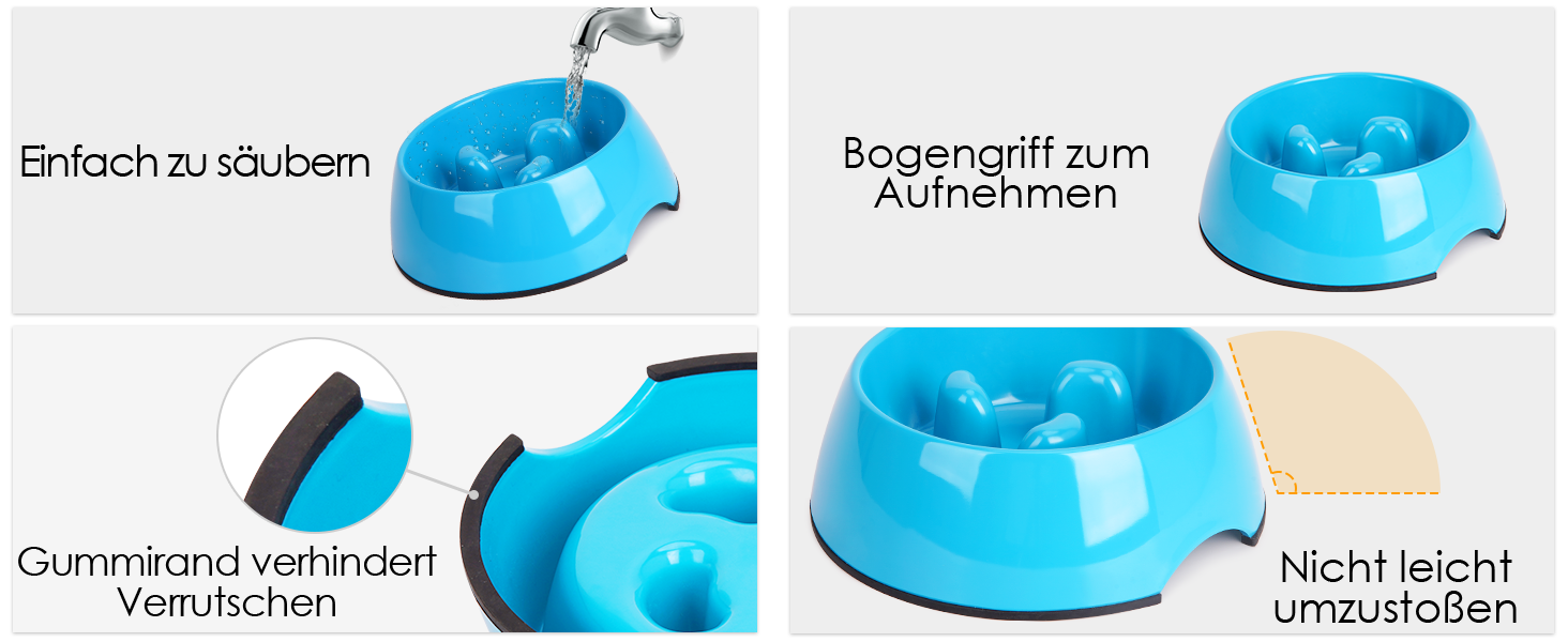 Миска для собак та котів Uperdeign, антизатримка, інтерактивна, 600 мл, рожева