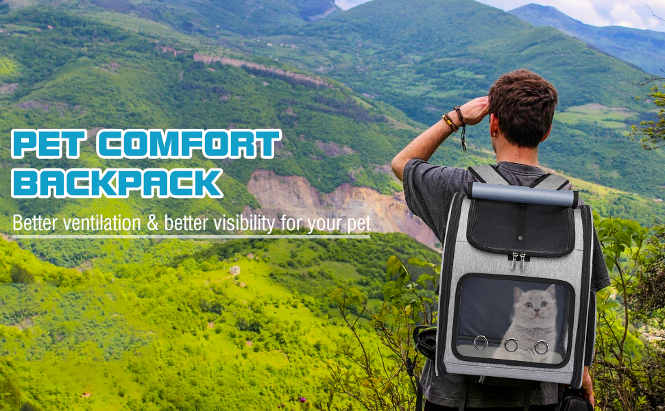 Рюкзак для собак та котів PETCUTE: дихаючий, знімний килимок, складаний, регульований. Підходить для маленьких собак та котів. Колір: хакі