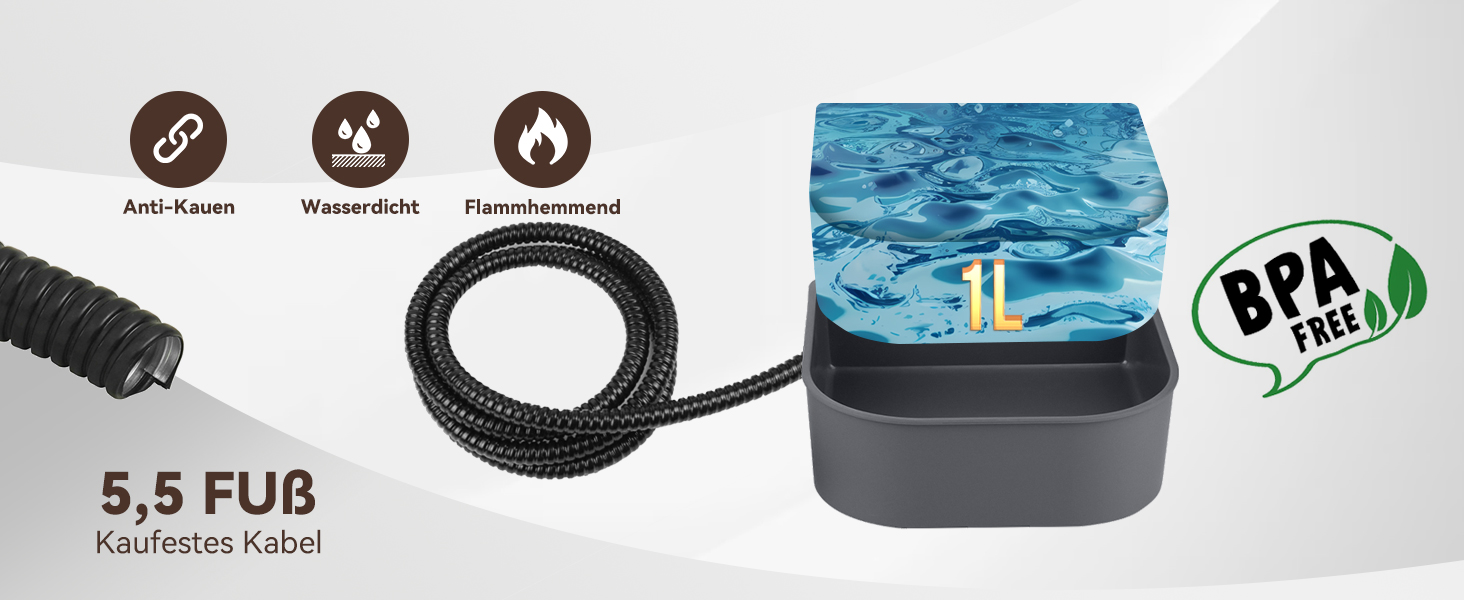 Підігрівальна пляшка для води для собак у зимовий період, сіра | NAMSAN