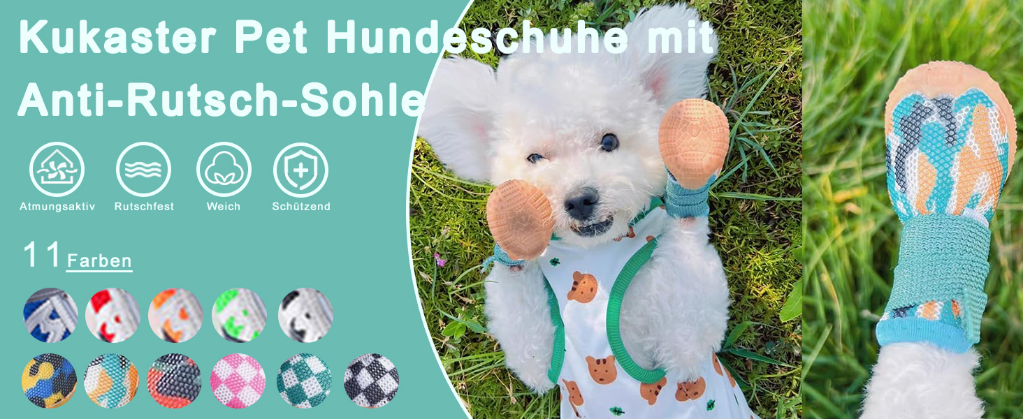 Чорно-білі собачі чоботи Kukaster для захисту лап, 4 шт. Неслизька підошва, світловідбиваючий замок, підходять для собак маленьких, середніх та великих порід, розмір 3