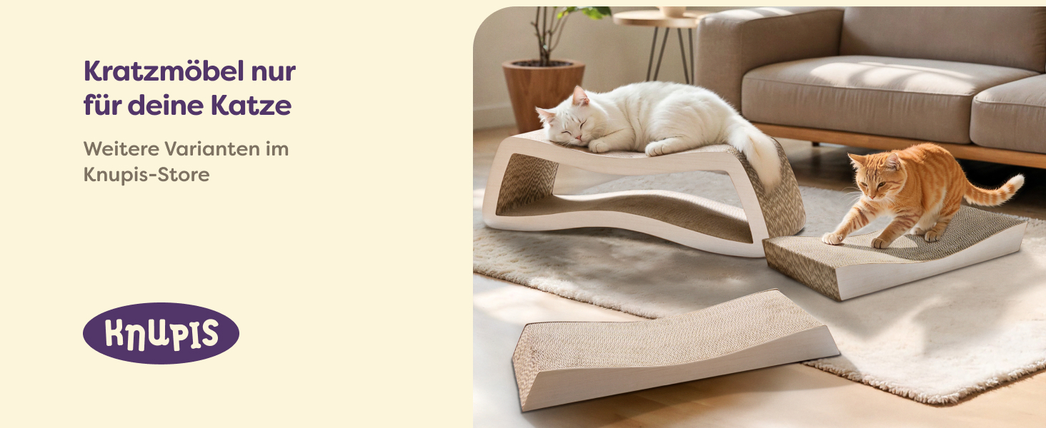 Кігтеточка для котів 3 шт. XXL 75 см - Міцний картон для догляду за кігтями - До 2 років використання - Економія місця - Захист диванів та меблів (Mountain) (Білий)