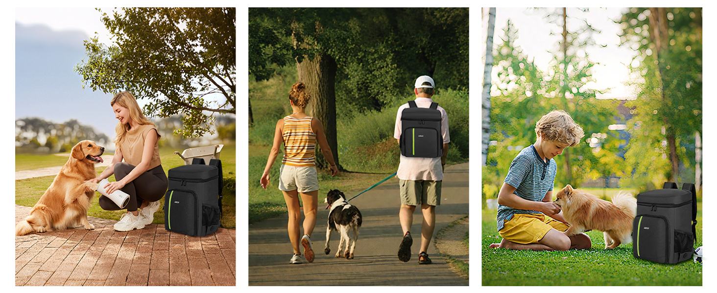 Рюкзак для собак AKOZLIN – двошаровий рюкзак для подорожей з 2 мішками для їжі та 2 складаними мисками, підходить для подорожей літаком, походів та кемпінгу