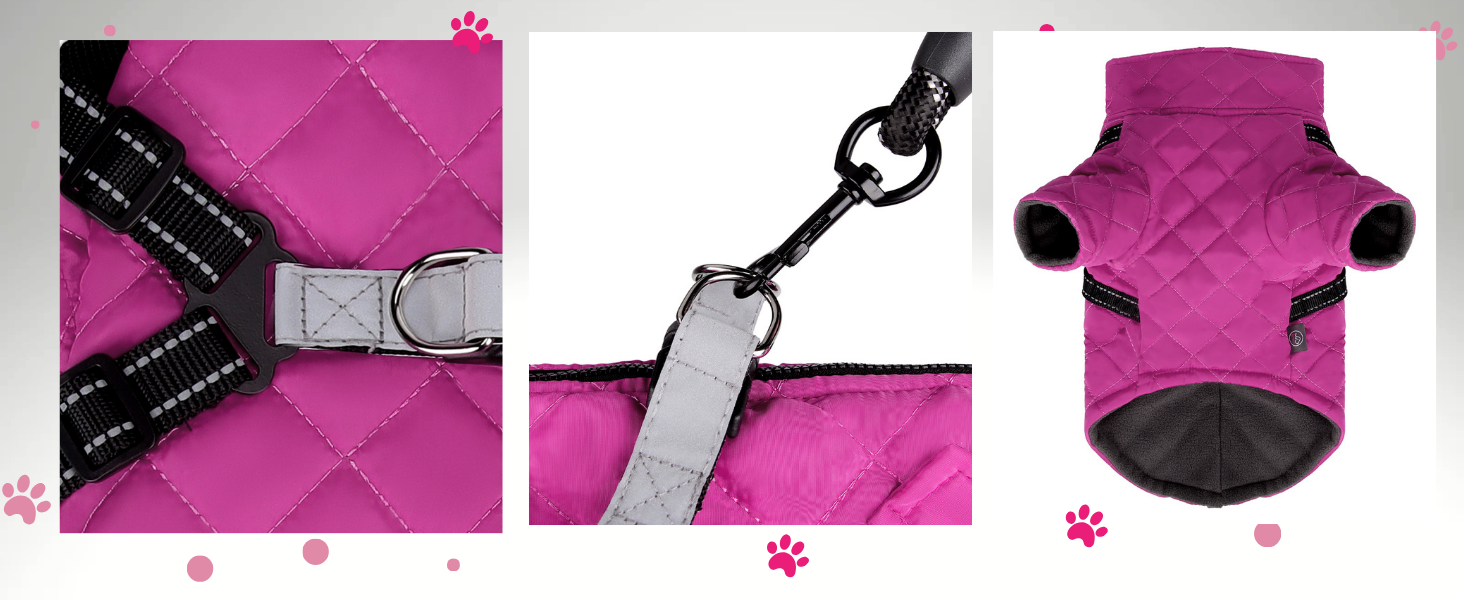 Теплий водонепроникний зимовий пуховик для собак Lalzoo LUVI 2-в-1 з інтегрованим нашийником – для маленьких та середніх собак, світлодіодна куртка, бежевий, розмір S