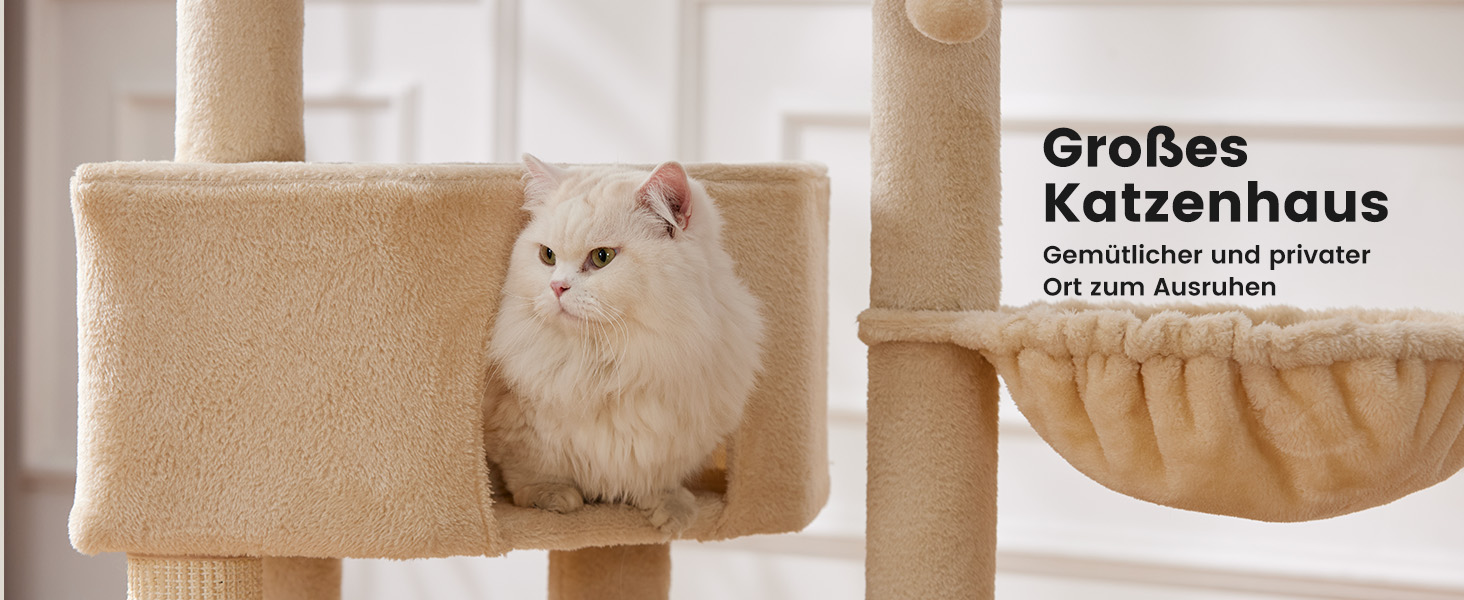 Кліматизатор для котів Gardner Pet Katzenbaum, 105 см. Кліматизатор з дряпальною колоною, платформою, 2 печерами, кошиком, сірий (59 x 44 x 105 см)