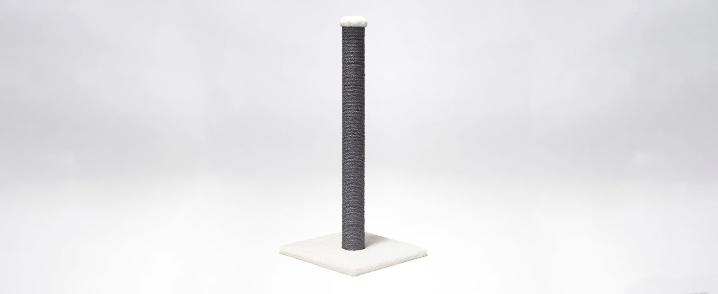 Дряпка для котів Petrebels Maine, 90 см, з міцною основою та сизалевим стовпчиком, 40 x 40 x 90 см, колір off-white