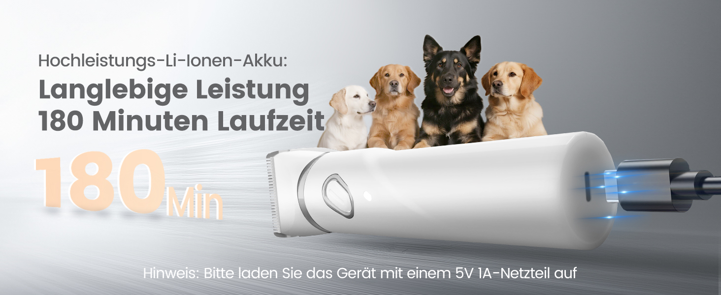 Набір 4 в 1 для догляду за собаками: машинка для стрижки, триммер для лап, точилка для кігтів, для собак та котів