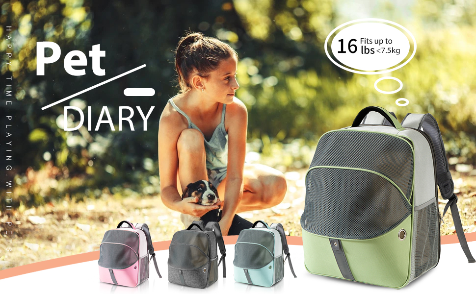 Рюкзак для собак та котів PETCUTE - дихаючий, складний, для маленьких тварин, рожевий
