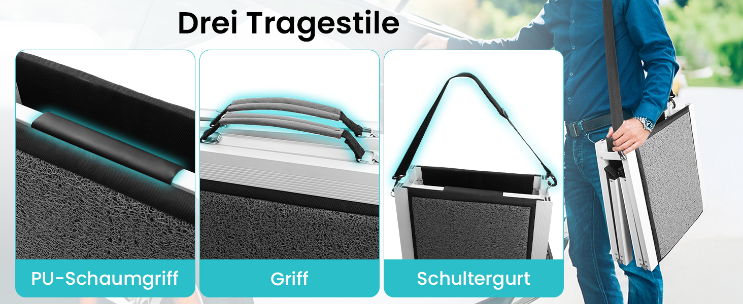 Рампа для собак DAISTERN від BSWAY, 170 x 44 см, складана, з м'яким килимом, алюмінієвий каркас з порошковим покриттям, для собак середніх та великих порід