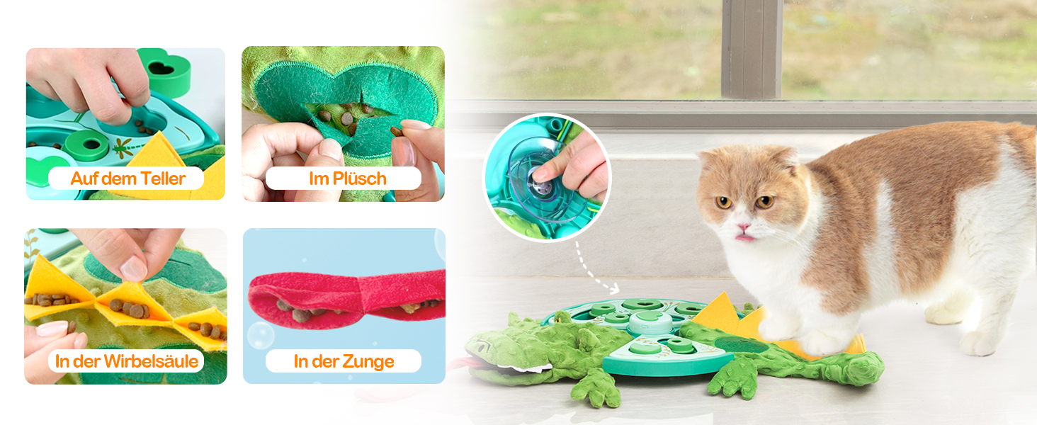 Інтерактивна іграшка для котів Migipaws: килимок-нюхалка, іграшка-крокодил з функцією запису та відтворення, розвиваюча іграшка для кошенят та цуценят