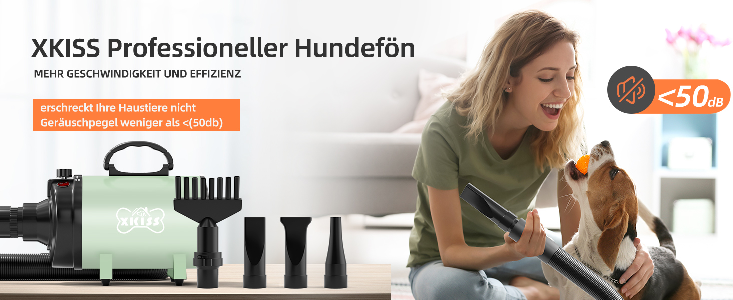 XKISS Професійний набір для грумінгу собак 2800W з пилососом для шерсті, фен для собак, машинка для стрижки собак, видалення шерсті (зелений)