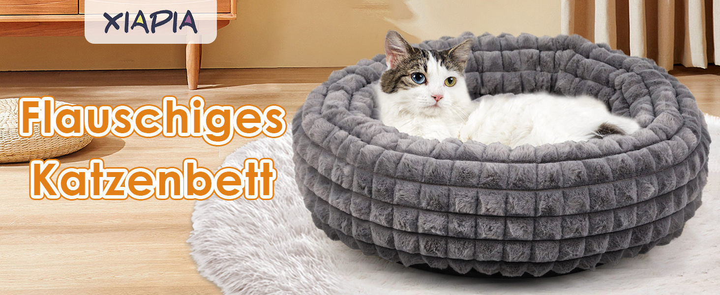 Кігтеточка-ліжко для котів XIAPIA, 58x20 см, сіре, м'яке та тепле, з ортопедичним дном