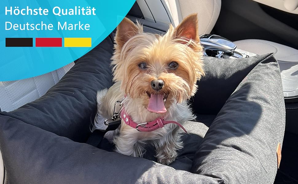 Автомобільний сидіння для собак NYVIPet Julian, 56x51 см, чорний. Водовідштовхувальне, з повідком та кріпленням для авторемня. Підходить для маленьких собак, забезпечує максимальний комфорт. Сертифікат Oeko-Tex Standard 100.