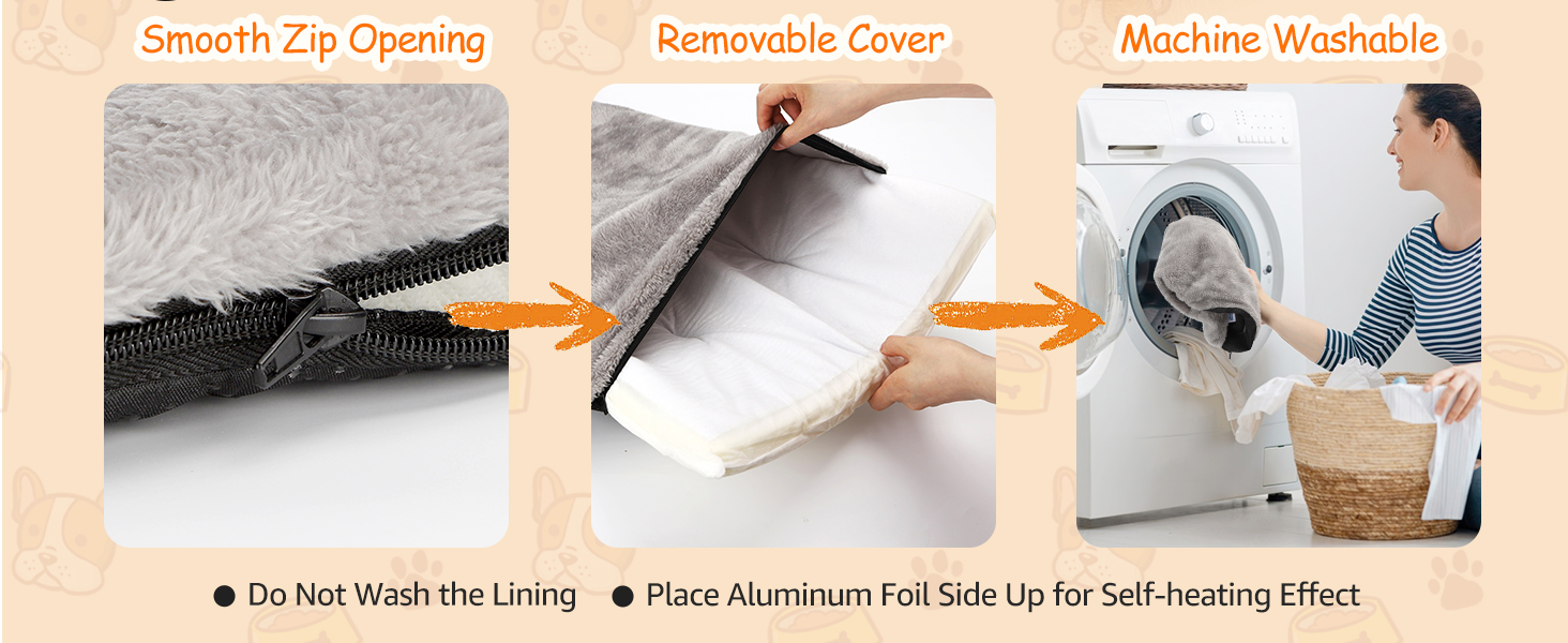 Nobleza Самогріюча килимок для собак та котів, тепла підстилка для домашніх тварин на зиму, м'яке ліжко для собак з Memory Foam, знімний, м'який плюшевий чохол, сірий, 91x58x4 см