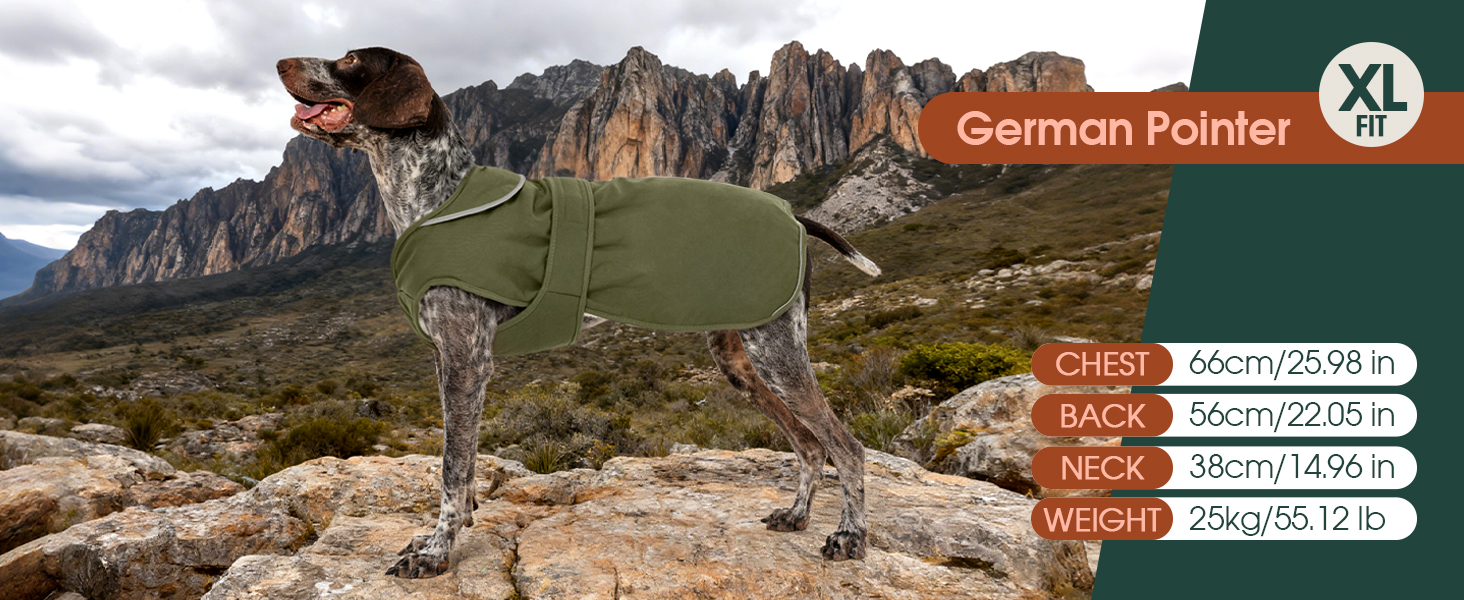 Зимовий теплий одяг для собак Kuoser: водонепроникний та вітронепроникний жилет з відбиваючими елементами, XS-3XL (обхват грудей 50-65 см)