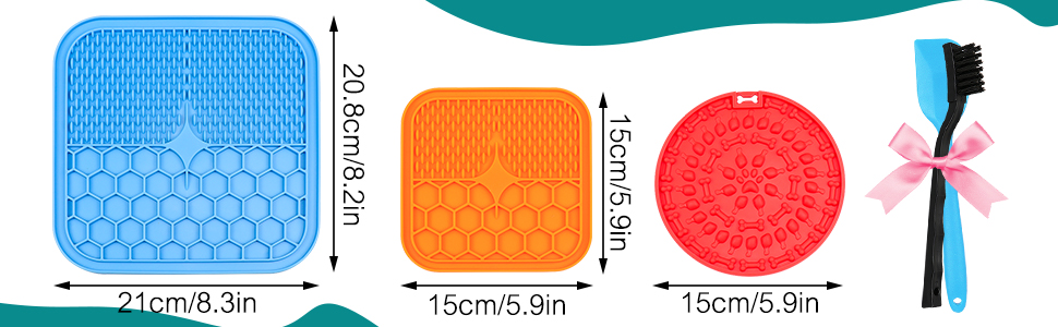Килимок для ласощів для собак Hysagtek (3 шт.) з лопаткою, для маленьких та середніх порід, сильна фіксація, для купання, грумінгу та дресирування