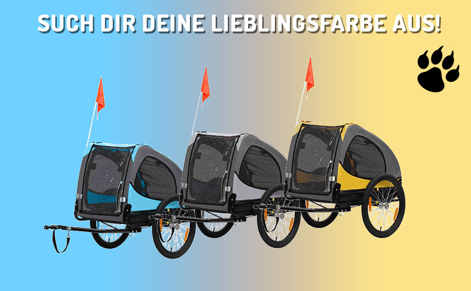 Фаркоп-причіп для велосипеда Zoomundo Buddy, переноска для собак, блакитний