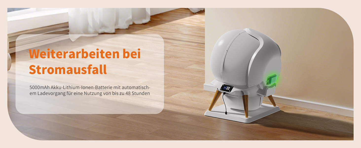 Автоматичний лоток для котів HoneyGuaridan SL900 з самоочищенням, 63л, з підключенням до додатку, сенсорами та подвійним живленням