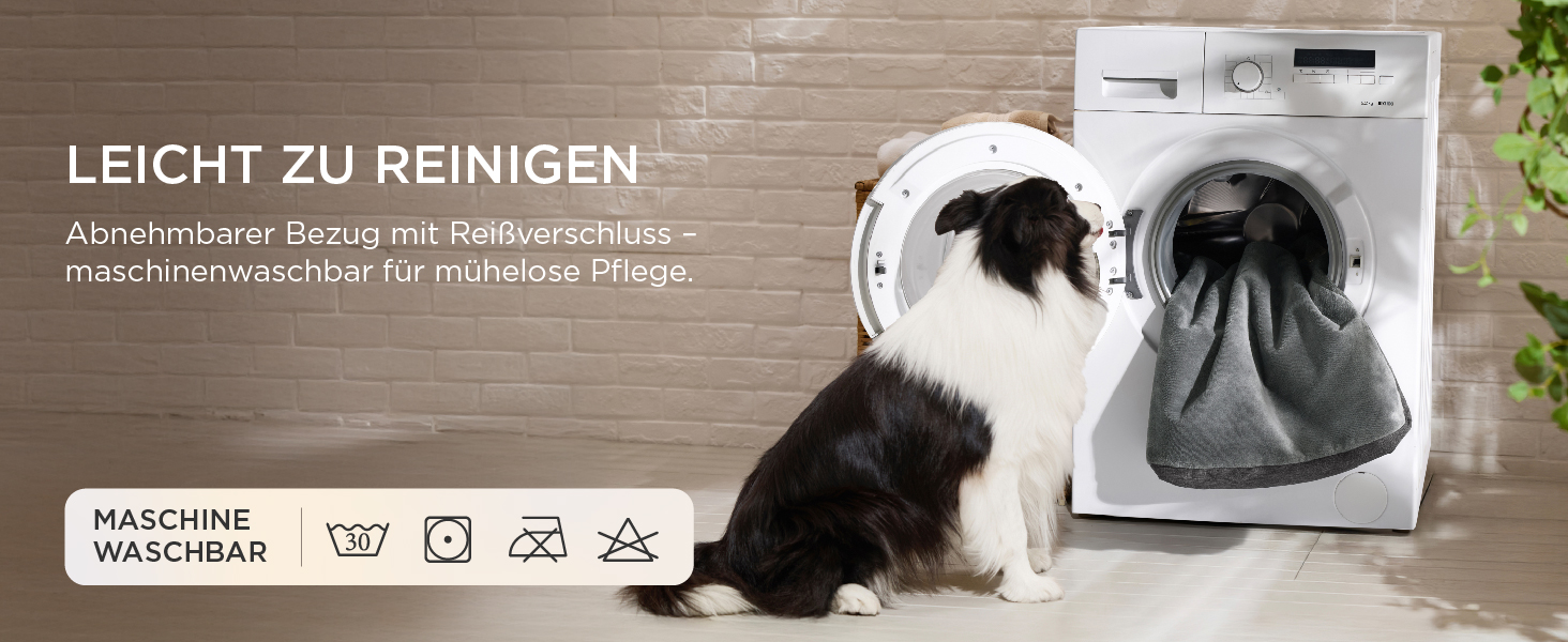 Ортопедична подушка для собак BEDSURE - великі породи, 89x56x8 см, з ефектом пам'яті, миюча, темно-сіра