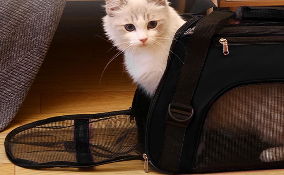 Сумка-переноска для тварин, фіолетова: зручна, легка, дихаюча для собак та котів