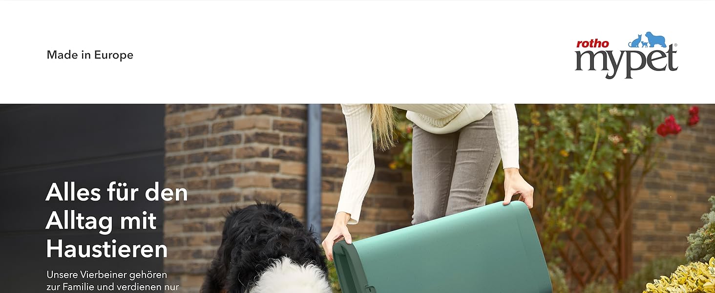 Контейнер для корму Rotho MyPet Cody 10л з кришкою та клапаном, BPA-free, антрацит/білий