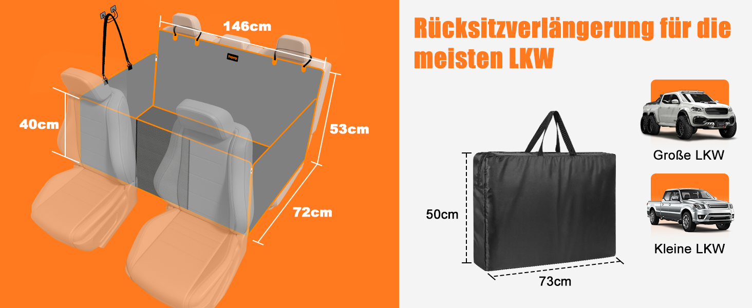 Накидка на сидіння автомобіля для собак JOEJOY, водонепроникна, стійка до подряпин, для великих машин (Trucks/SUVs)