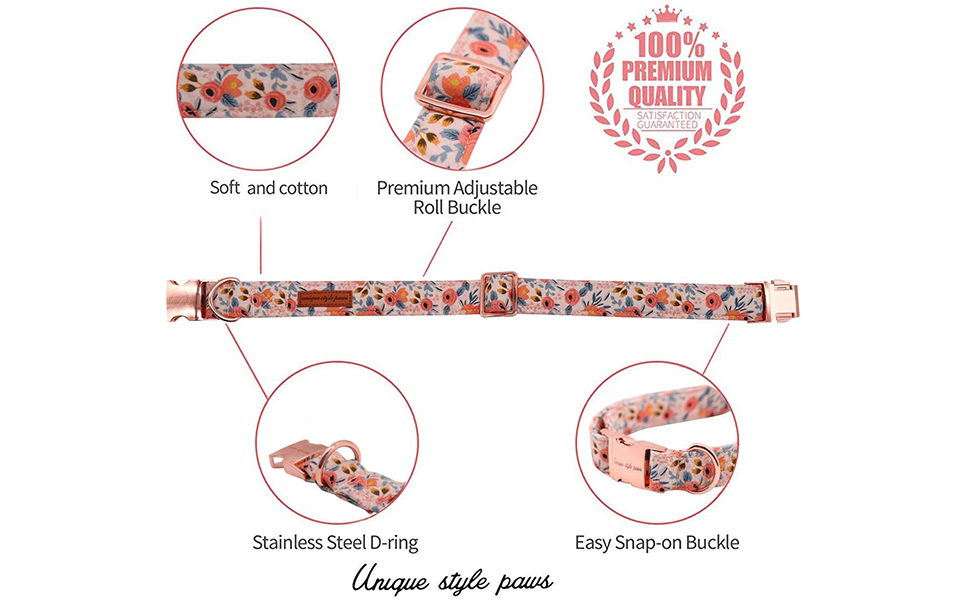 Елегантний ошийник для собак з метеликом Unique Style Paws - універсальний для собак та котів різних розмірів (S, M, L, XL)