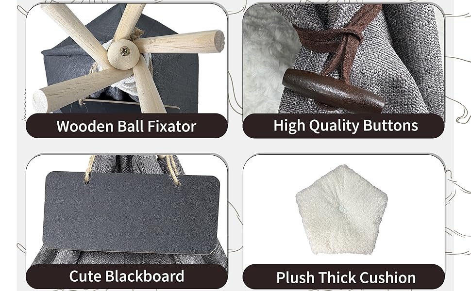 Палатка для тварин Tipi, будиночок для собак та котів з плюшевою подушкою, 60x60x70 см, коричневий