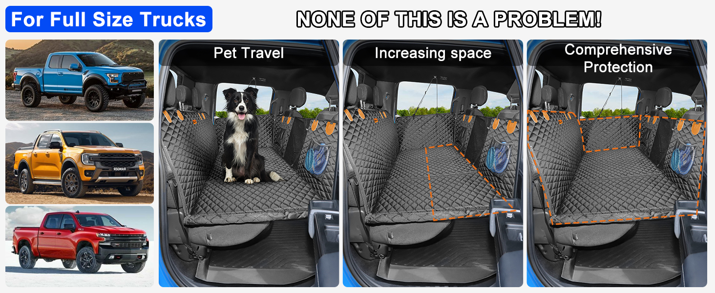 Накидка на сидіння автомобіля для собак JOEJOY, 147 x 73 см, чорна, водовідштовхувальна, захист від подряпин, з кріпленням для безпеки