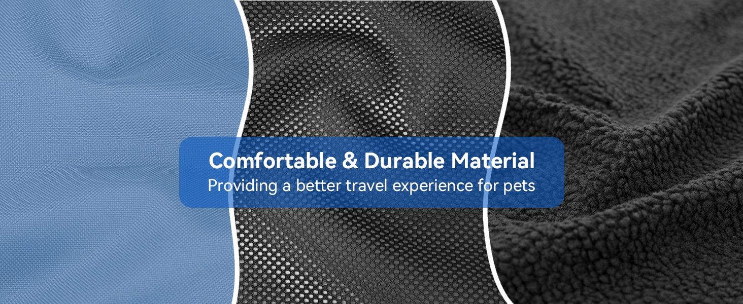 Транспортна переноска для котів та маленьких собак Petsfit, блакитна, S, з захисним ременем та розкладною підстилкою