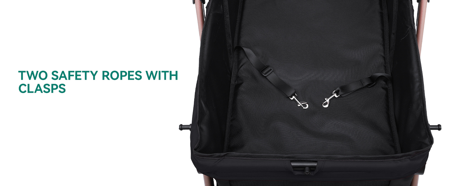 Візок для собак YITAHOME, чорний, для маленьких собак, з обертовим ручками, сітчастими вікнами та гальмами