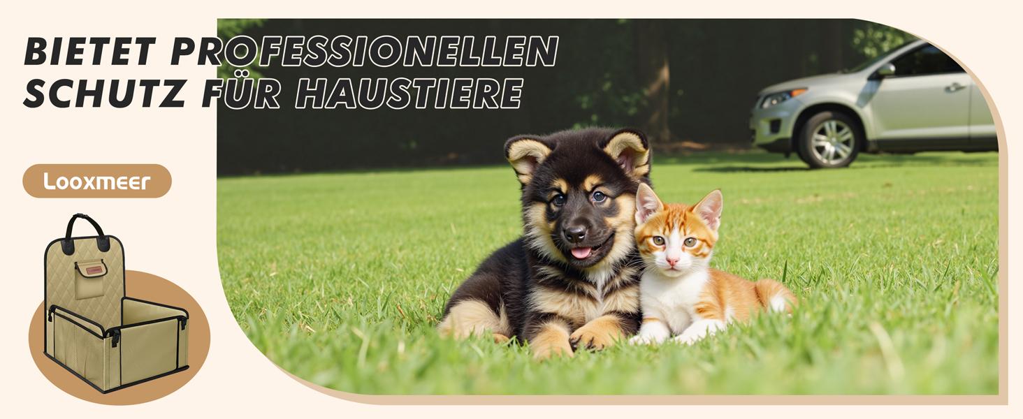 Автокрісло для собак - міцне, водонепроникне, сіре. Підходить для малих та середніх собак. З підсиленими стінками та ременями безпеки для заднього та переднього сидіння