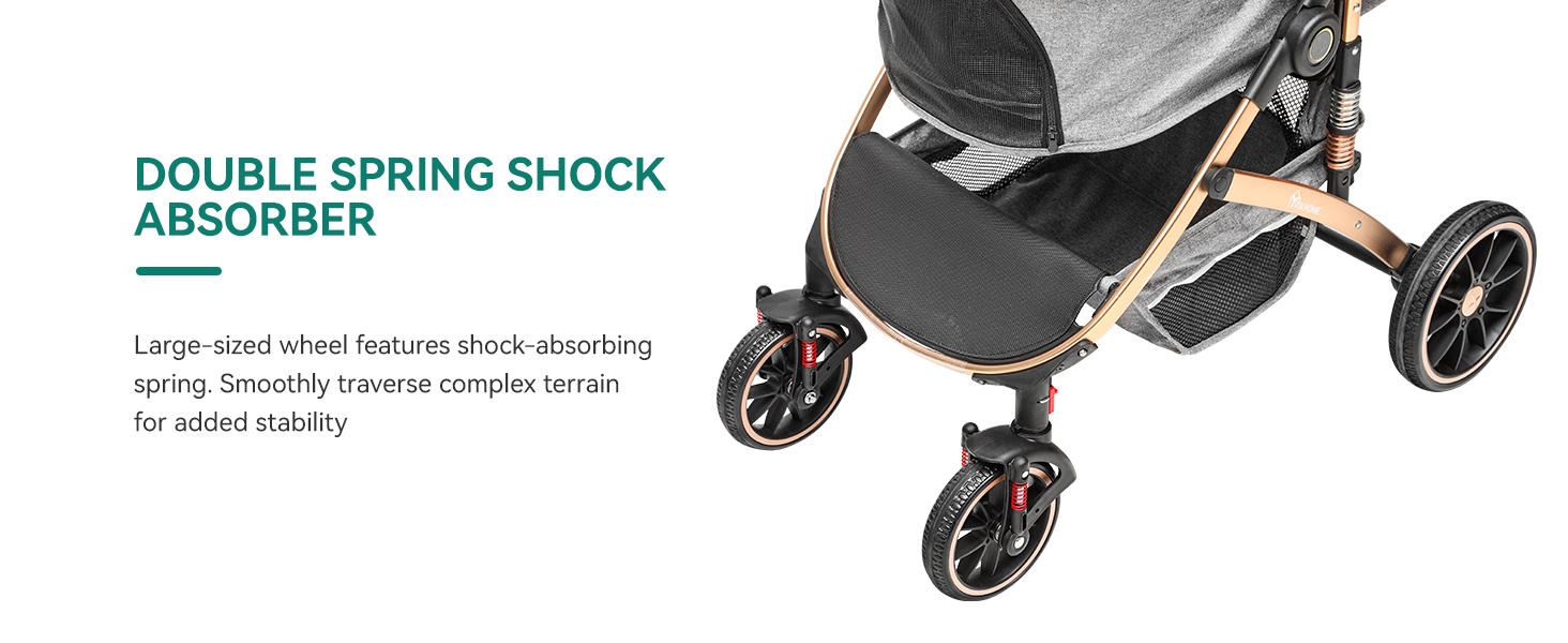 Візок для собак YITAHOME 3 в 1, до 20 кг, складаний, сірий