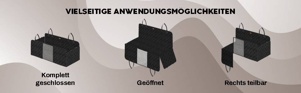 Захист для заднього сидіння автомобіля для собак Hainberger: водовідштовхувальний, стійкий до подряпин, з боковим захистом та оглядовим вікном, 137x147 см