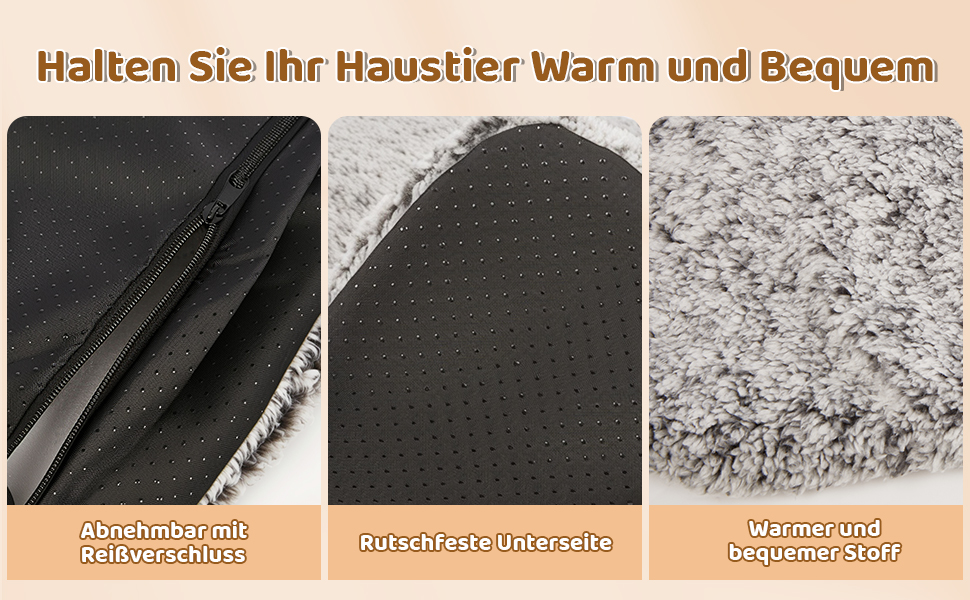 Самогріюча котяча/собача ковдра 115x72 см - XL, велика, флісова, без електроенергії, для дому та вулиці, знімна, миюча
