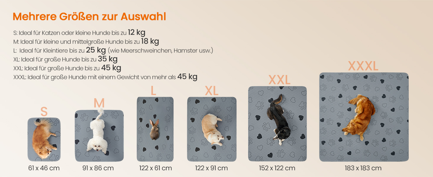 Підстилка для собак Feandrea, 2 шт. в наборі, XXXL, 183 x 183 см, сіра, витривала, нековзна, супер вбираюча, для собак