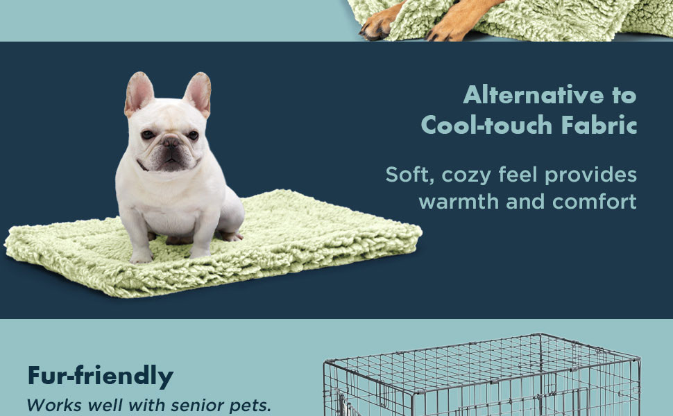 Міцне ліжко для собак Toutwool від жування - м'який лежак у переноску для собак - надійний лежак для агресивних жувальників - можна прати, ідеально підходить для маленьких порід & розмір L 62 см, (XS, Gleam)