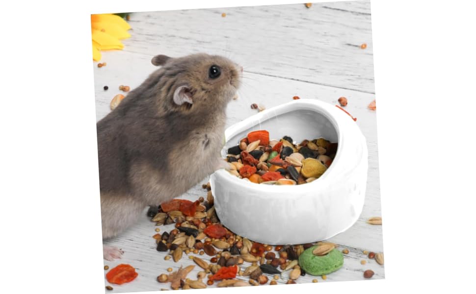 Набір мисок для гризунів Ipetboom (2 шт.) - білий, для хом'яків, кроликів, мишей. Миски для води та корму. Аксесуари для домашніх тварин