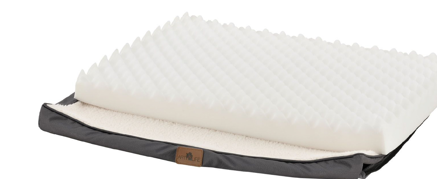 Ортопедичне ліжко для собаки Juskys Milow 112x81см, сіре