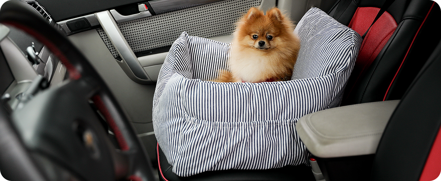 Автокрісло для собак Petpela з безпечним ременем, м'яке, водонепроникне, антиковзаюче - для малих та середніх собак (сірий)