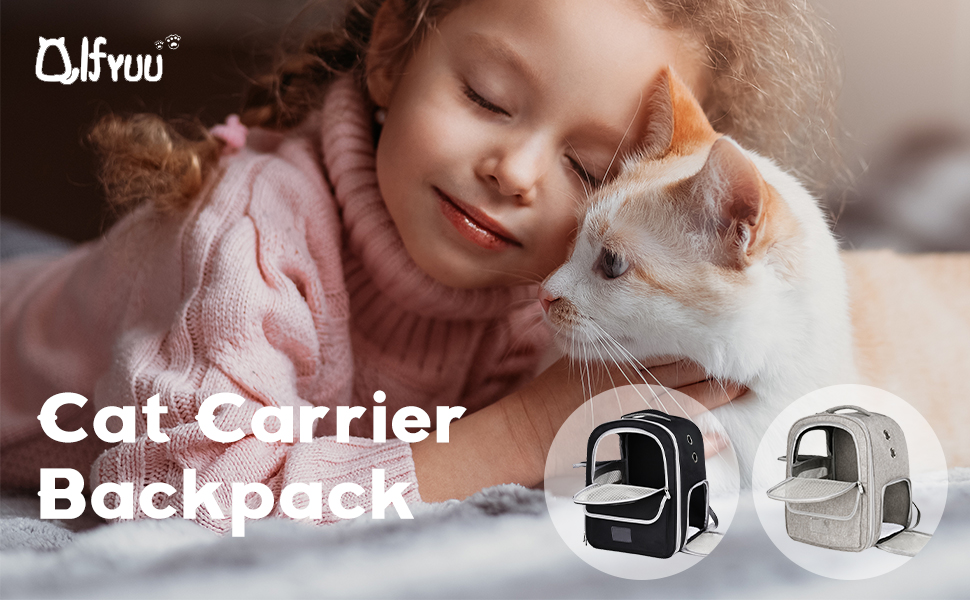 Рюкзак-переноска для котів та собак, дихаючий, сірий | Qlfyuu