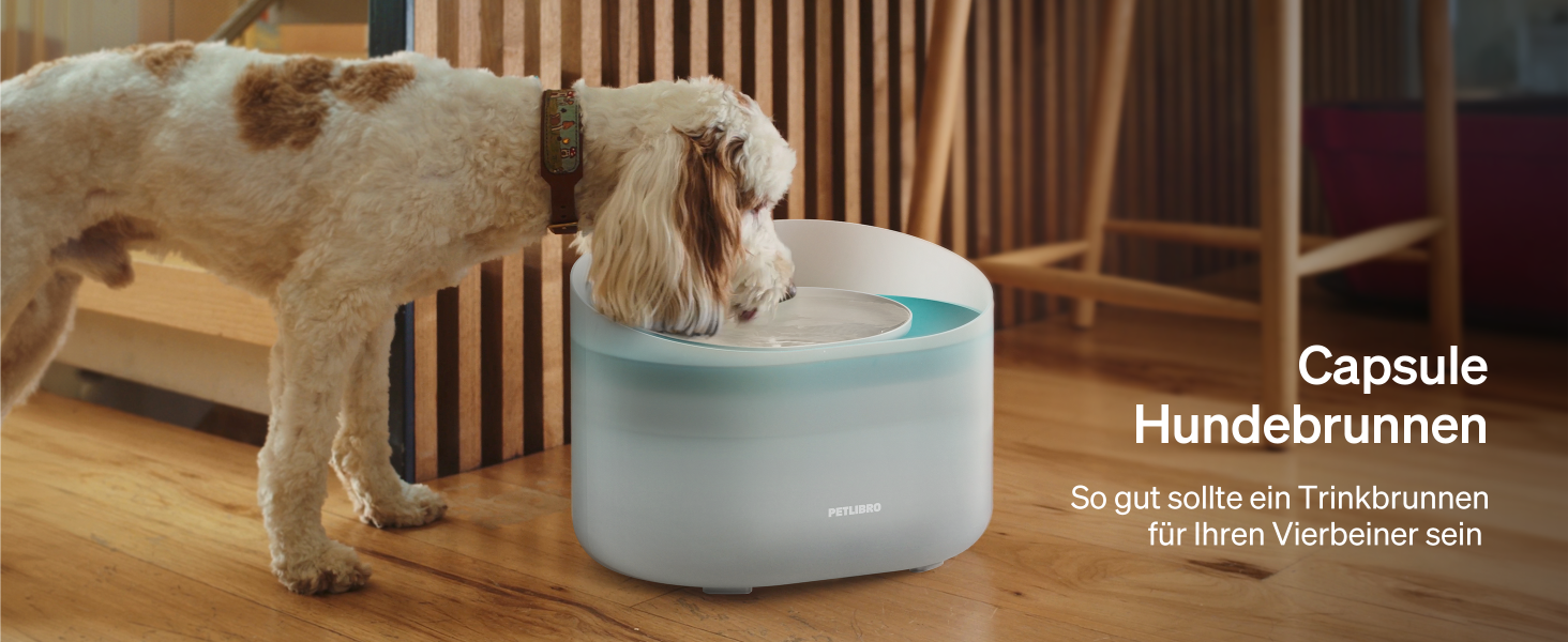 PETLIBRO фонтанчик для собак та котів, 8л, білий. Тиха робота 26dB, захист від розливу, легка чистка, підходить для великих собак та кількох котів