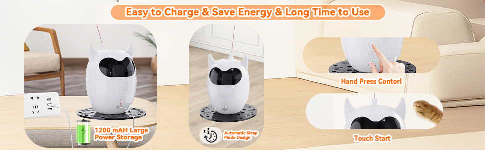 Інтерактивна іграшка для котів, автоматична лазерна іграшка для котів, розумна іграшка для котів/кошенят/собак (біла)