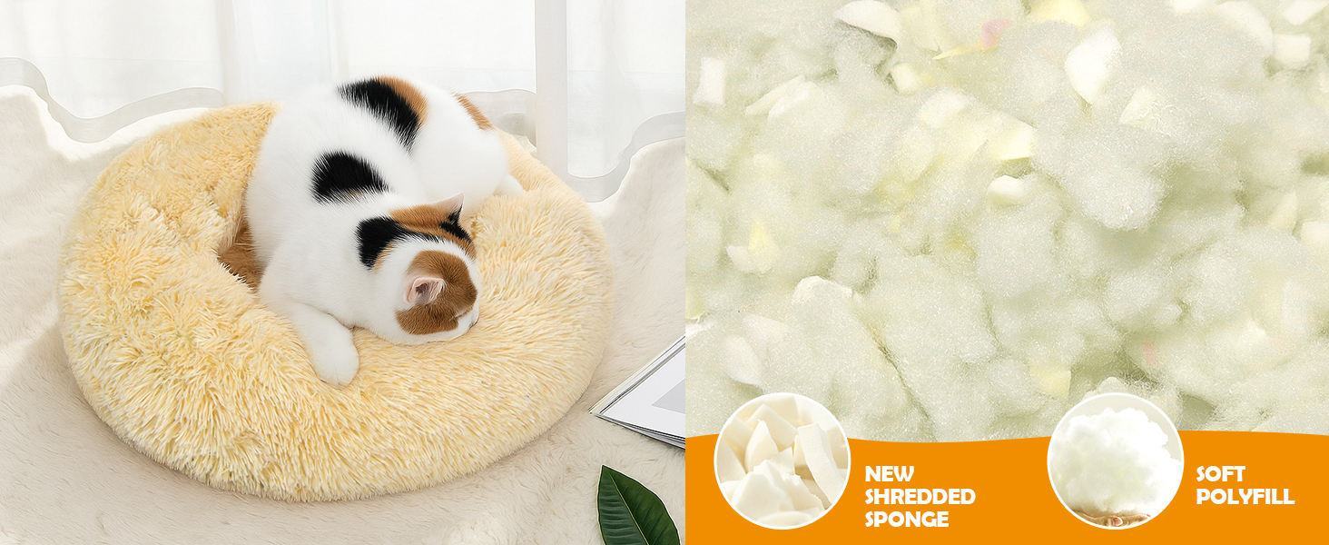 М'яке ліжко для собак та котів середніх та великих порід, 70 см, світло-бежеве, 50x50x20 см