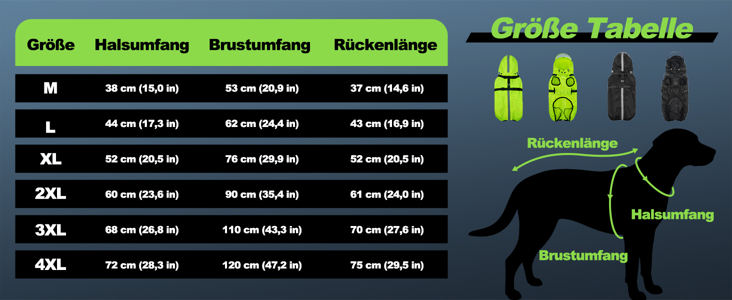 Водонепроникний дощовик для собак OUOBOB з відкидною капюшоном та світловідбиваючими смугами, H-подібне кріплення, розмір M, колір: Neon Green