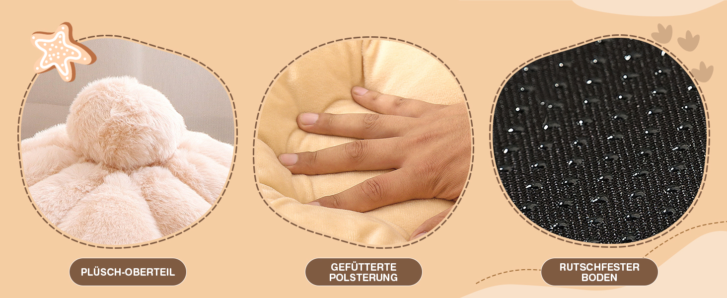 Кішка/Песик Іглу Будинок-Гніздо ALLSOPETS з Знімним Матрацом, Теплий та М'який Дім для Собак та Кішок (Сніжно-Білий, L)