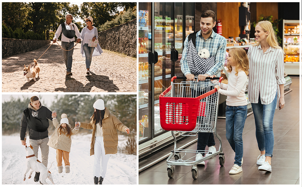 Сумка-кенгуру для собак Coolzon, переноска для тварин, дихаюча, для маленьких собак та котів, до 7 кг (зелена/чорна)