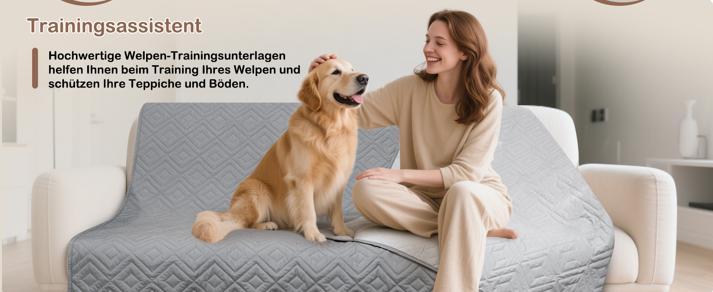 Водонепроникний килимок для собак Gyuro, двосторонній, міцний, для дивану та ліжка, прання допустиме, 208*208 см (Темно-сірий + Світло-сірий)