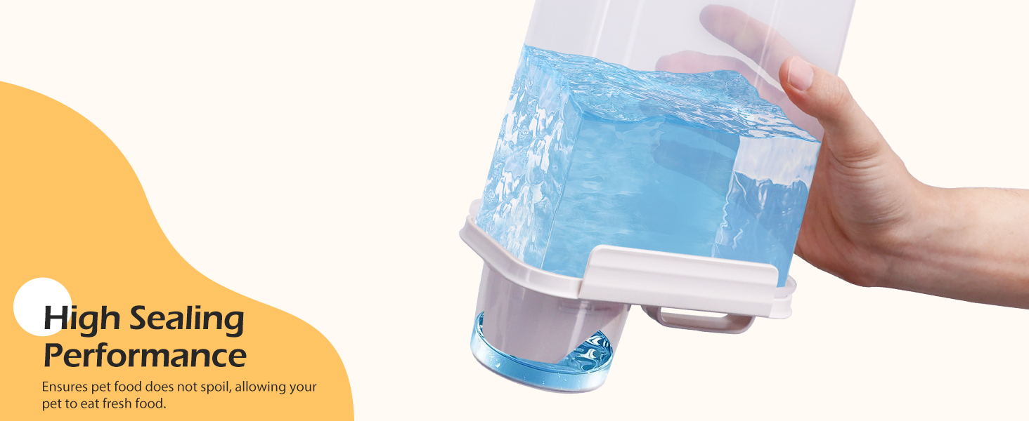 Контейнер для корму для тварин Nobleza, 2.5L, відро для корму для собак та котів з мірним стаканчиком