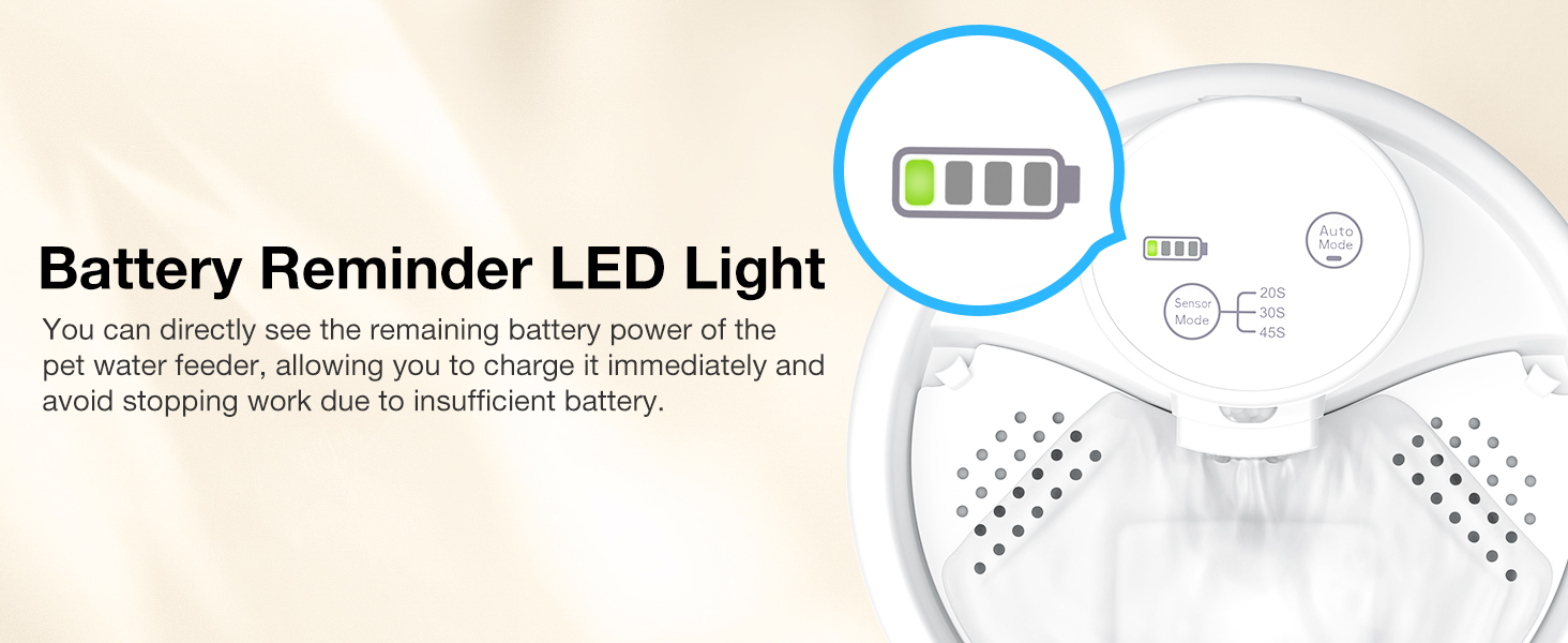 Фонтанчик для котів RUXAN 2L, тихий, з акумулятором 2200mAh, з датчиком руху, 3 режими, для котів та собак, білий (WF06/WF07), поліестер